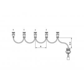 Side marker harness 3 connectors JPT 5,5 m